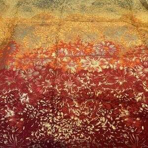 Northcott Studio Cotton Quilting Fabric Mums The Word Orange Yellow Ombre 39X44